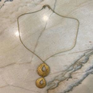 Gold necklace. Costume jewelry.